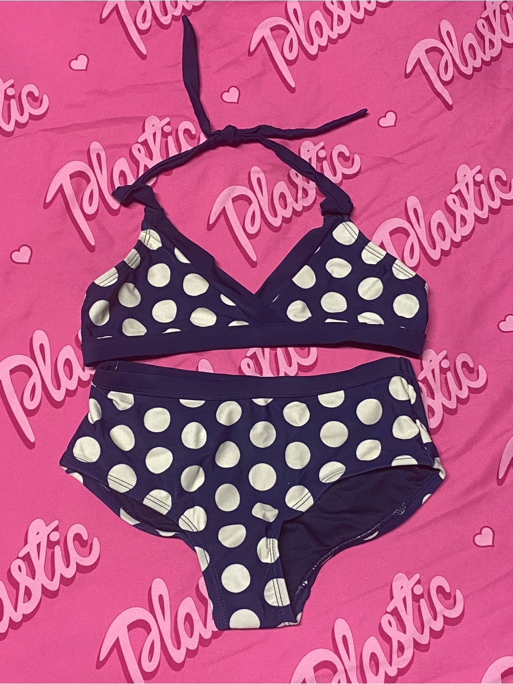 NEW GAP Kids Blue White Polka Dot 2 Pc Bikini Swimsuit Swimwear Swimming Suit